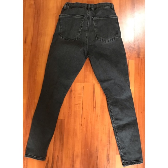 topshop black joni jeans distressed knees 32 - Picture 2 of 6